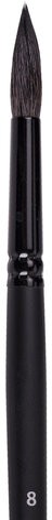 Кисть художественная проф. BRAUBERG ART CLASSIC, белка, круглая, № 8, длинная ручка, 200905