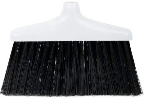 Совок для мусора + щетка на длинных рукоятках 77 см (металл), бело-серый, разборный, LAIMA, 608947