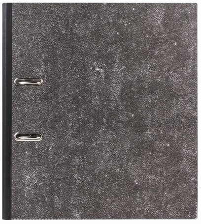 Папка-регистратор BRAUBERG, фактура стандарт, с мраморным покрытием, 75 мм, черный корешок, 220987