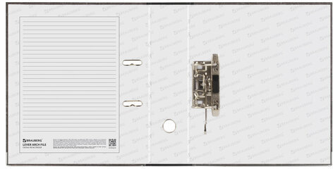 Папка-регистратор BRAUBERG, фактура стандарт, с мраморным покрытием, 75 мм, черный корешок, 220987