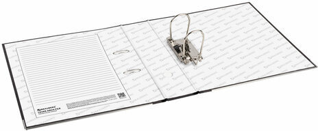 Папка-регистратор BRAUBERG, фактура стандарт, с мраморным покрытием, 75 мм, черный корешок, 220987