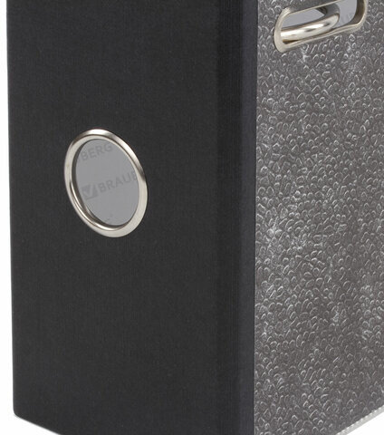 Папка-регистратор BRAUBERG, фактура стандарт, с мраморным покрытием, 75 мм, черный корешок, 220987