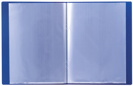 Папка 10 вкладышей BRAUBERG стандарт, синяя, 0,5 мм, 221591