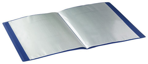 Папка 10 вкладышей BRAUBERG стандарт, синяя, 0,5 мм, 221591