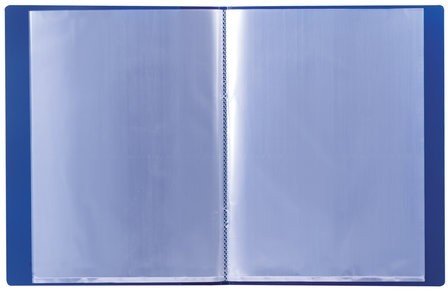 Папка 10 вкладышей BRAUBERG стандарт, синяя, 0,5 мм, 221591