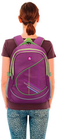 Рюкзак BRAUBERG для старших классов/студентов/молодежи, "Крокус", 30 литров, 46х34х18 см, 225521