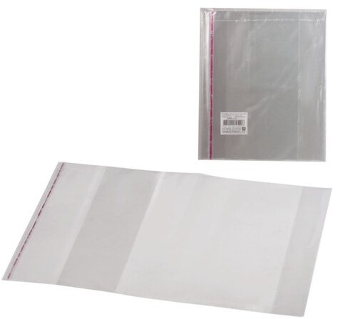 Обложки ПП для тетради "Пропись", комплект 5 шт., универсальные, клейкий край, 80 мкм, 241х380 мм, 16.36/5