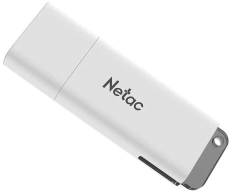 Флеш-диск 128GB NETAC U185, USB 2.0, белый, NT03U185N-128G-20WH