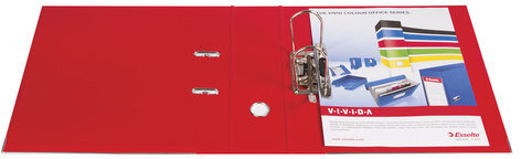 Папка-регистратор ESSELTE "VIVIDA Plus", А4+, с двухсторонним покрытием из пластика, 80 мм, красная, 81183