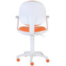 Кресло CH-W356AXSN с подлокотниками, оранжевое, пластик белый, CH-W356AXSN/15