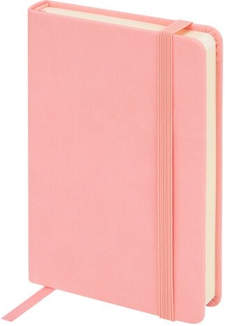 Скетчбук, слоновая кость 140 г/м2 90х140 мм, 80 л., КОЖЗАМ, резинка, BRAUBERG ART CLASSIC, пастель розовый, 116874