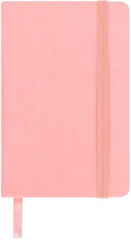 Скетчбук, слоновая кость 140 г/м2 90х140 мм, 80 л., КОЖЗАМ, резинка, BRAUBERG ART CLASSIC, пастель розовый, 116874