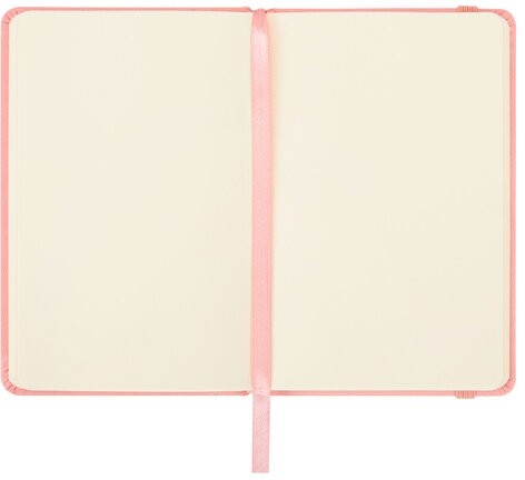 Скетчбук, слоновая кость 140 г/м2 90х140 мм, 80 л., КОЖЗАМ, резинка, BRAUBERG ART CLASSIC, пастель розовый, 116874