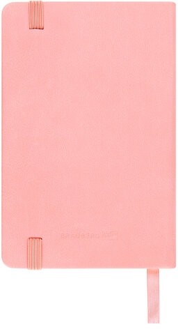 Скетчбук, слоновая кость 140 г/м2 90х140 мм, 80 л., КОЖЗАМ, резинка, BRAUBERG ART CLASSIC, пастель розовый, 116874