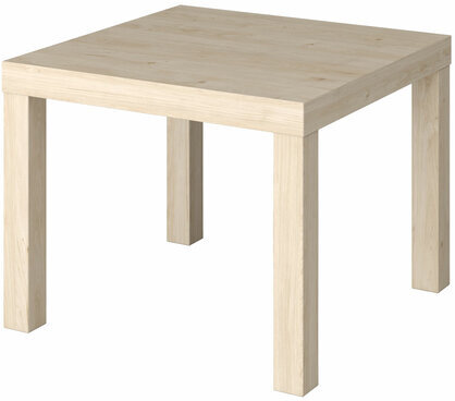 Стол журнальный "Лайк" аналог IKEA (550х550х440 мм), дуб светлый