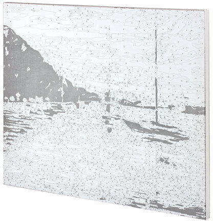 Картина по номерам 40х50 см, ОСТРОВ СОКРОВИЩ "Гавань на закате", на подрамнике, акриловые краски, 3 кисти, 662461.