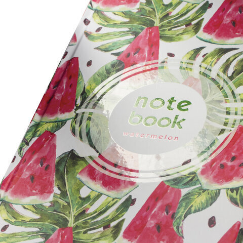 Блокнот А5 (135х206 мм), 80 л., твердый, клетка, выборочный лак, STAFF, "Juicy", 111605