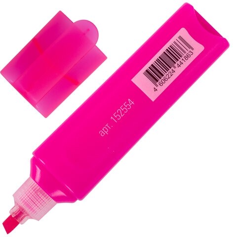 Текстовыделитель STAFF "EVERYDAY HL-720", РОЗОВЫЙ, линия 1-5 мм, скошенный наконечник, 152554