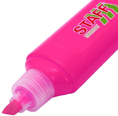 Текстовыделитель STAFF "EVERYDAY HL-720", РОЗОВЫЙ, линия 1-5 мм, скошенный наконечник, 152554