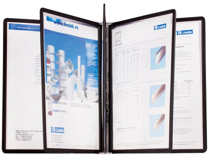 Демосистема настольная на 5 панелей, с 5 черными панелями, DURABLE (Германия) "SHERPA soho", 5540