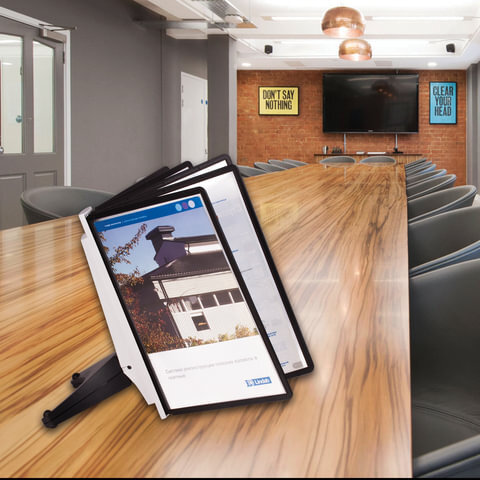 Демосистема настольная на 5 панелей, с 5 черными панелями, DURABLE (Германия) "SHERPA soho", 5540