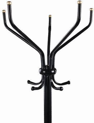 Вешалка-стойка "Ажур-2", 1,89 м, основание 46 см, 5 крючков, металл, черная