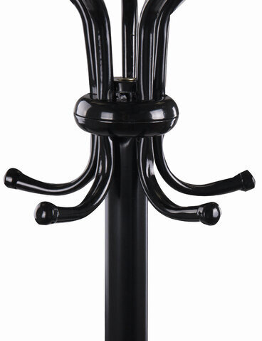 Вешалка-стойка "Ажур-2", 1,89 м, основание 46 см, 5 крючков, металл, черная