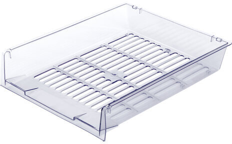 Лотки горизонтальные для бумаг, КОМПЛЕКТ 3 шт., 340х270х70 мм, прозрачный, BRAUBERG "Office", 237258