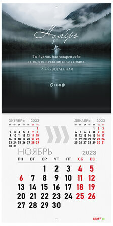 Календарь настенный перекидной 2023 г., 12 листов, 29х29 см, "ВСЕЛЕННАЯ", STAFF, 114280