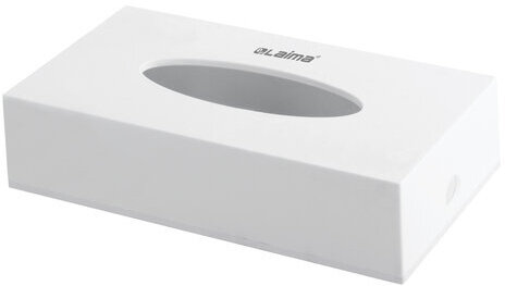 Диспенсер для косметических салфеток LAIMA CLASSIC, настольный/настенный, пластиковый, белый, 605392