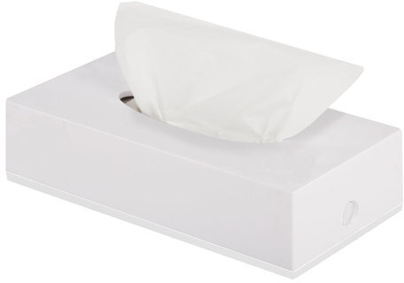 Диспенсер для косметических салфеток LAIMA CLASSIC, настольный/настенный, пластиковый, белый, 605392