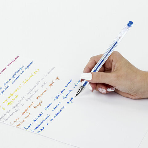 Ручки гелевые БЛЕСТКИ BRAUBERG "EXTRA", НАБОР 12 ЦВЕТОВ, узел 0,7 мм, линия 0,5 мм, 143909