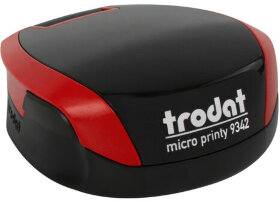 Оснастка для печатей КАРМАННАЯ, D=42 мм, синий, TRODAT 9342 MICRO P4, корпус красный, подушка, 163189