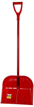 Лопата снегоуборочная ГРАНДМАСТЕР из ПОЛИКАРБОНАТА, ударопрочная, алюминиевый черенок, V образная ручка, ковш 44х38 см, высота в сборе 135см, 606625