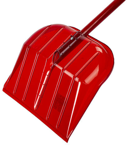 Лопата снегоуборочная ГРАНДМАСТЕР из ПОЛИКАРБОНАТА, ударопрочная, алюминиевый черенок, V образная ручка, ковш 44х38 см, высота в сборе 135см, 606625