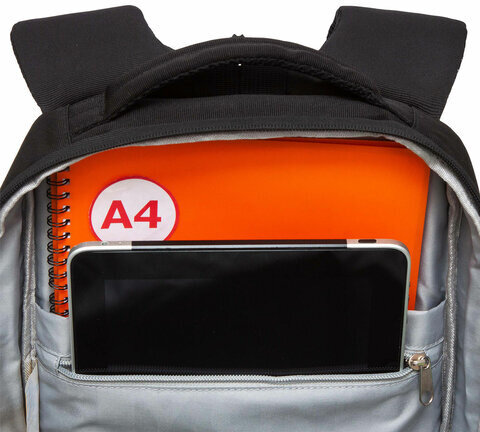 Рюкзак GRIZZLY школьный, анатомическая спинка, 2 отделения, для девочек, HAPPY, 39х26х17 см, RG-466-5/1