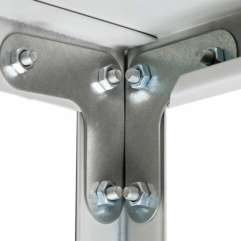 Стеллаж металлический BRABIX "MS Plus-185/60-4", 1850х1000х600 мм, 4 полки, регулируемые опоры, 291107, S241BR156402