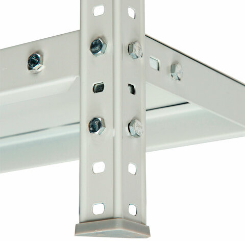 Стеллаж металлический BRABIX "MS Plus-185/60-4", 1850х1000х600 мм, 4 полки, регулируемые опоры, 291107, S241BR156402