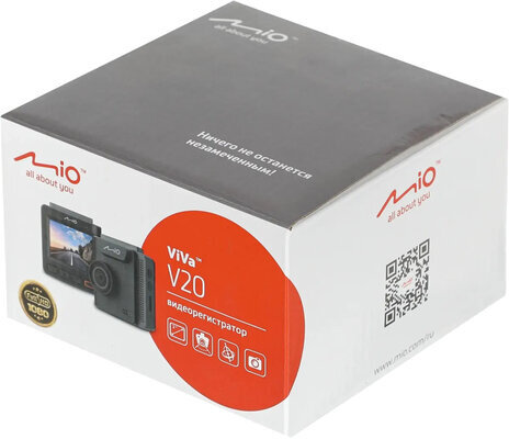 Видеорегистратор автомобильный MIO ViVa V20, экран 2", 135°, 1920x1080 FULL HD, G-сенсор, MIO-VIVA-V20