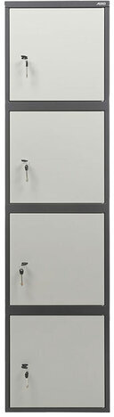 Шкаф металлический для документов AIKO "SL-185/4" ГРАФИТ, 1800х460х340 мм, 37 кг, S10799182502