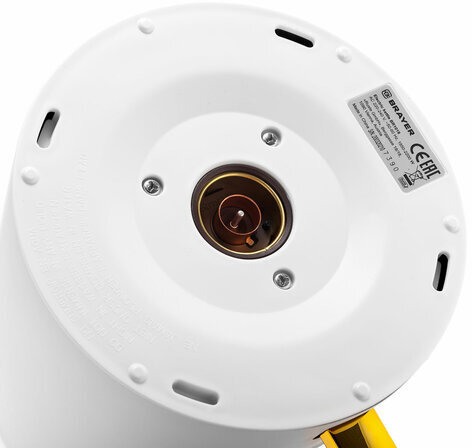 Чайник с термометром BRAYER BR1018, 1,7 л, 2200 Вт, закрытый нагревательный элемент, сталь, белый