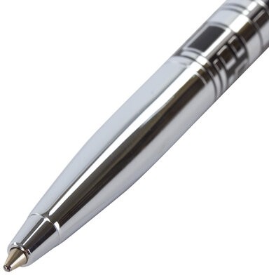 Ручка подарочная шариковая GALANT "Basel", корпус серебристый с черным, хромированные детали, пишущий узел 0,7 мм, синяя, 141665