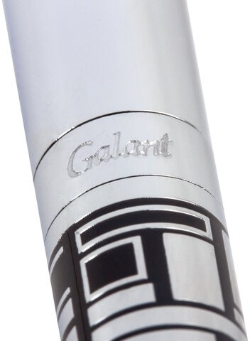 Ручка подарочная шариковая GALANT "Basel", корпус серебристый с черным, хромированные детали, пишущий узел 0,7 мм, синяя, 141665