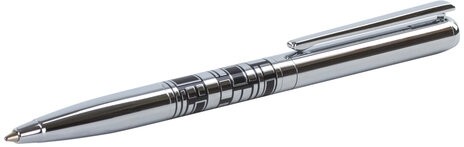 Ручка подарочная шариковая GALANT "Basel", корпус серебристый с черным, хромированные детали, пишущий узел 0,7 мм, синяя, 141665