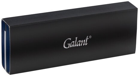 Ручка подарочная шариковая GALANT "Basel", корпус серебристый с черным, хромированные детали, пишущий узел 0,7 мм, синяя, 141665