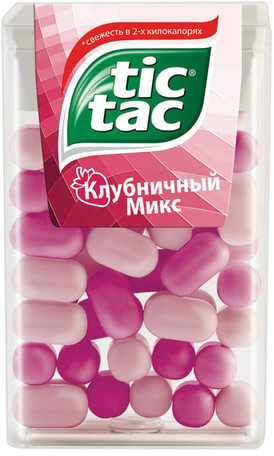 Драже TIC TAC (Тик Так), со вкусом клубники, 16 г, пластиковая баночка, 77116614