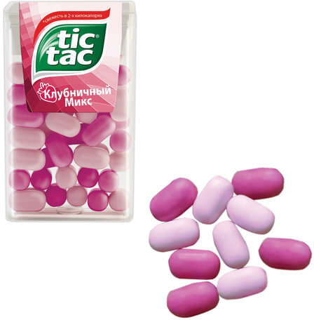 Драже TIC TAC (Тик Так), со вкусом клубники, 16 г, пластиковая баночка, 77116614