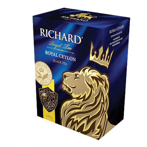Чай RICHARD "Royal Ceylon", черный листовой, 180 г, картонная упаковка, 100157
