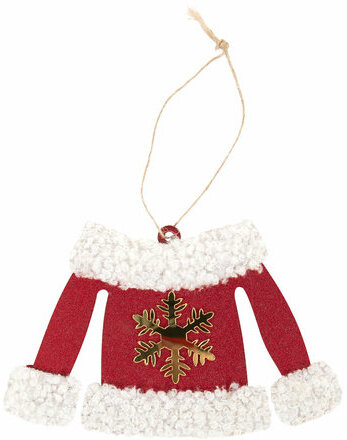 Набор елочных украшений "Фигуристка", 6 шт., дерево, цвет: красный / белый, ЗОЛОТАЯ СКАЗКА, 592003