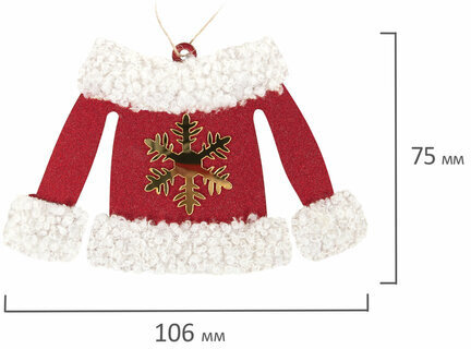 Набор елочных украшений "Фигуристка", 6 шт., дерево, цвет: красный / белый, ЗОЛОТАЯ СКАЗКА, 592003